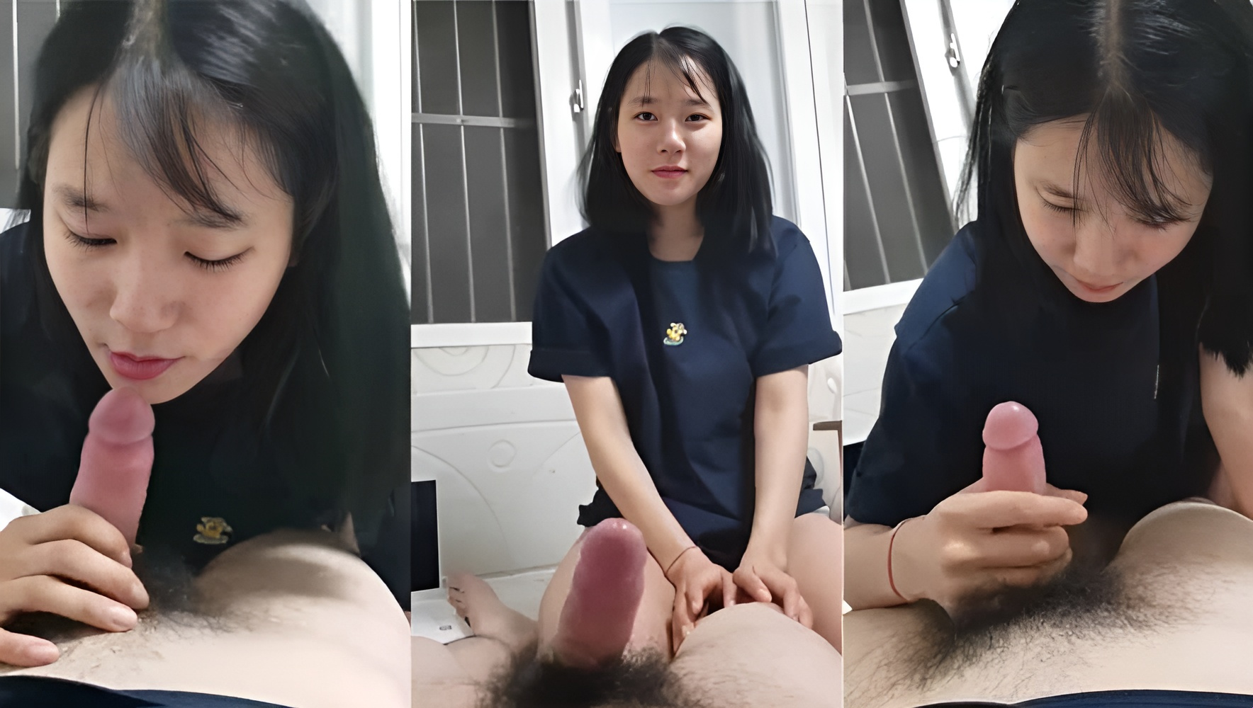 Adolescente inocente aprende a chupar pau